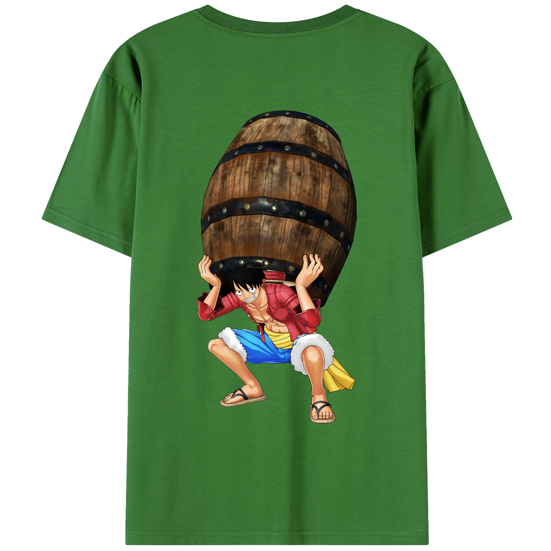ワンピース モンキー・D・ルフィ ONE PIECE Monkey D. Luffy レディース半袖Tシャツ(バックプリント)